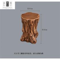 Balcony tea table and chairs imitation root carving tea table and chair combination tea set all-in-one office home balcony function