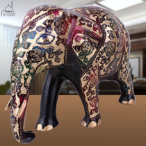 Pakistani Bronze 14 Droopy Trunk Elephant Animal Hand Imported Handicraft Copper Furnishings*