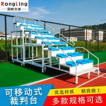 Stadium track and field venue bleacher seats retractable finish referee stand finish timing stand 27 24 18 seats