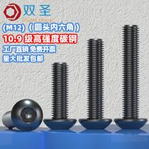 (M12)10 Grade 9 round head pan head hexagon socket screw semi-round head hexagon socket screw round cup