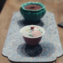 )Dont miss it) Hydrangea Peach pink rice bowl anti-scald novice pink hand-painted pink design for girls