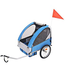 Childrens trailer bicycle stroller double-seat trolley stroller parent-child bicycle rear trailer