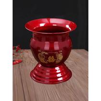 Wedding enamel spittoon red offspring bucket elderly toilet bucket with lid childrens urine bucket toilet wedding dowry toilet