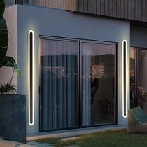 Juchen Outdoor Waterproof Wall Lamp Modern Simple Villa Garden LED Strip Wall Washer Courtyard Gate Golden Column