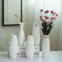 Modern simple ceramic vase planting white creative water container green flowers living room dry flower arrangement home decoration ornaments