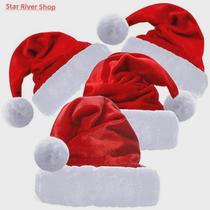 High Quality Christmas Xmas Soft Hat Santa Claus Red Short P