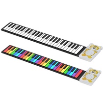Carry soft piano electronic keyboard soft folding hand-rolled 49-key beginners entry-level childrens toy small musical instrument