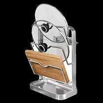 Pot lid rack 304 stainless steel punch-free wall-mounted countertop kitchen storage rack multi-layer chopping board chopping board rack