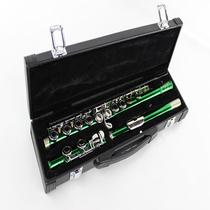 Wind instrument color flute 16 hole closed hole C key flute manufacturer B tail E key green body nickel key flute