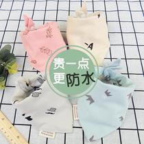 Spring and Autumn baby saliva towel baby waterproof pure cotton triangle towel boys and girls super soft bib baby