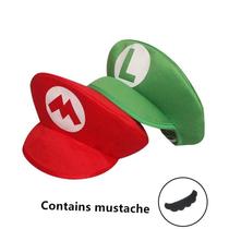 Super Mario Bros Luigi Cartoon Cosplay Hat Classic toys Anim