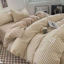 4 pcs bed sheets set beddings cotton flat sheet pillowcases