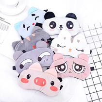 Eye mask for sleeping light-blocking and breathable cute cartoon student sleeping ice compress special for boys and children summer pure cotton personality
