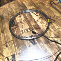 Tempered glass turntable base with open hole floor pot chicken hot pot induction cooker special household hollow tabletop rotating steel ring