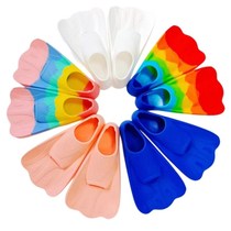 New silicone swimming fins for adults and children freestyle short fins professional lightweight diving training feet