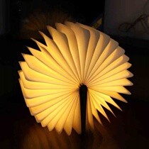 Creative Folding Bluetooth Music Book Lamp Touch Luminous Book Lamp Cultural Creative Night Light New Years Gift LED Wooden