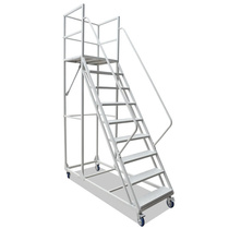Warehouse climbing ladder mobile platform supermarket climbing car with pulley climbing cargo ladder household multi-function cargo