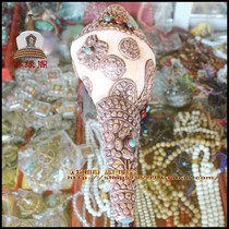 Imported Nepalese ritual objects left-handed conch conch and eight treasures hidden in silver pattern