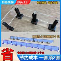 Stair guardrail 1 clip 2 tempered glass connection swimming pool glass clip handrail fixed clip aluminum alloy railing accessories