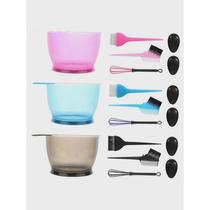 5PCS Hair Dye Color Brush Bowl Set with Ear Caps Dye Mixer H