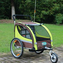 Two-seat push trailer aluminum alloy bicycle trailer childrens trailer bicycle baby stroller trailer folding