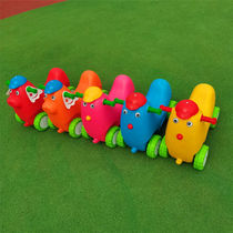 New Childrens Rocking Horse Trojan Thickened Plastic Outdoor Indoor Toy Single Double Kindergarten Rocking Horse Rocking Chair