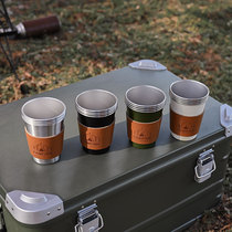 Outdoor cup camping tableware set wine cup camping cup picnic equipment supplies stainless steel coffee cup tea cup