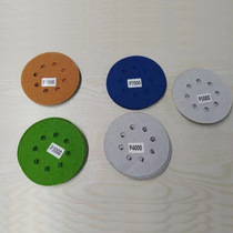 New 5-inch 8-hole disc sandpaper 125MM flocking sandpaper sheet self-adhesive hole wall wood polishing flocking sheet