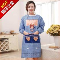 Kitchen clothing womens new custom apron kitchen stove mothers clothing men and women reverse dressing y one-piece dishwashing long-sleeved full