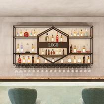 Bar wall wine rack restaurant wall wall hanging wine cabinet bar wall storage rack commercial wall cabinet display cabinet