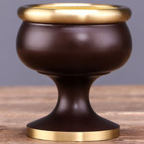 Yuantong Gift God of Wealth Cup Pure Copper for God of Wealth Wine Cup Water Cup for Buddha Cup Household Brown (One
