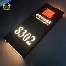 LED house number hotel KTV box house number customization creative Nordic luminous house number customization