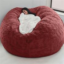 Dropshipping giant fur bean bag cover big round soft fluffy