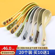 A5 melamine spoon commercial restaurant porridge with hook long handle spoon plastic anti-fall spoon ramen spicy soup spoon