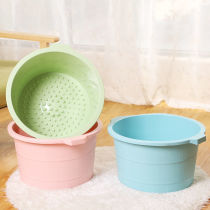 Healthy foot bath massage foot bath household thermal insulation foot bath thickening and heightening plastic foot bath basin foot bath bucket plus