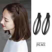 2022 new summer style simple temperament forehead bangs broken hair side clip duckbill one-word clip back head hairpin