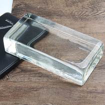 Solid glass brick hot-melt large partition wall transparent square crystal brick creative light-transmitting opaque brick frosted brick