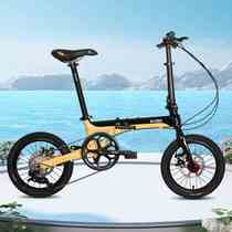 16-inch electroplated aluminum alloy mens and womens ultra-light portable disc brake variable speed adult folding commuter bicycle