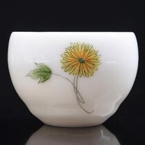 Jingxun tea set white porcelain tea cup Li Jiazhan handmade white porcelain master cup tea tasting cup hand-painted Dehua white porcelain individual