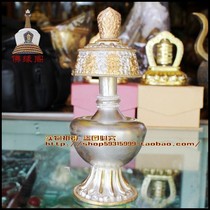 Imported Nepalese gilt copper and gilt silver water purification bottle Wenba pot small size without spout