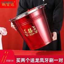 Wedding wedding buckets a pair of bridal dowry c red buckets wedding buckets stainless steel red buckets descendant buckets for weddings
