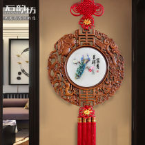 Shiyunfang living room TV hanging on both sides of the Chinese style sofa background wall decoration entrance door facing the door wall entrance