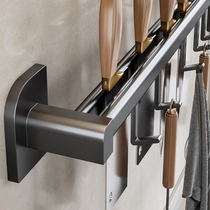 Kitchen hook rack no punching hanging rod hook spoon shovel rack knife rack storage rack kitchen utensils wall-mounted storage