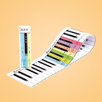 Piano keyboard paper 88 keys 61 keys portable hand-rolled keyboard chart staff note table keyboard practice paper