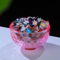 l Chuan water supply cup for Buddha colorful crystal glass seven water supply bowls eight holy water cups gift box with hidden water 6cmM