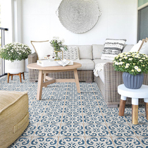 Qiyuyuan retro blue small tiles bathroom kitchen wall tiles toilet non-slip floor tiles balcony courtyard tiles