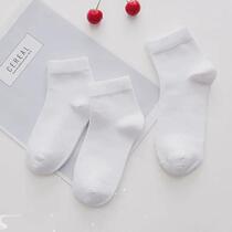 5Pairs lot 1-10Y Solid White Kids Socks for Boys Girls Cott