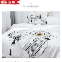 Full cover sofa blanket decorative blanket European style sofa blanket sofa cover simple dust cover thickened sofa blanket bedside bed S