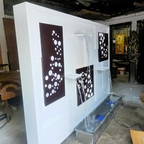 Customized villa courtyard stainless steel flowing water feature wall water curtain wall hotel rockery screen partition garden decoration ornaments