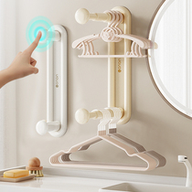 Clothes hanger storage artifact punch-free telescopic home balcony organizer multi-functional wall-mounted wall-hanging clothes storage layer